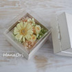 タイプで選ぶ/花器・ドーム系/ホワイトBOXイエローガーベラ
